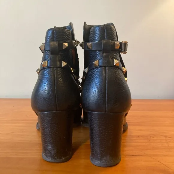Valentino Rockstud Ankle Boots, Women's Black, Size 41, US Size 10