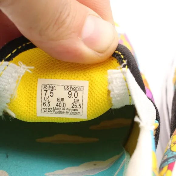 Vans 2020 The Simpsons X Springfield Men's 7.5 Women's 9 Slip-On Sneakers Shoes