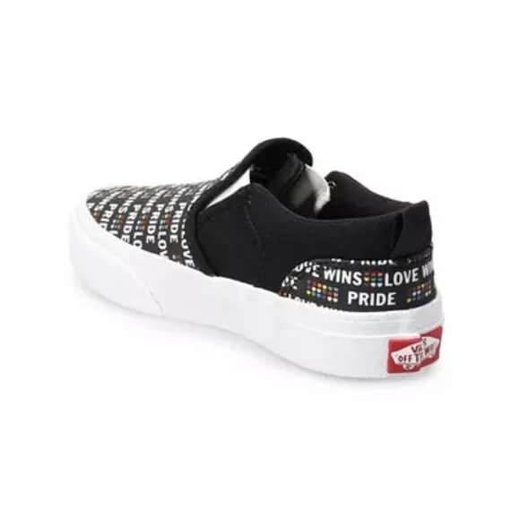 Vans Asher Pride New Women's Slip-On Shoes NWB Size 6.5 Love Sneakers