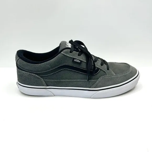 VANS Bearcat Charcoal Grey Suede Skateboarding Shoes Low Top Padded Mens Sz 11.5