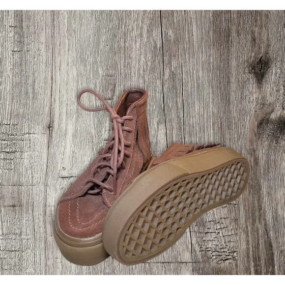 Vans brown suede kids shoes size 11