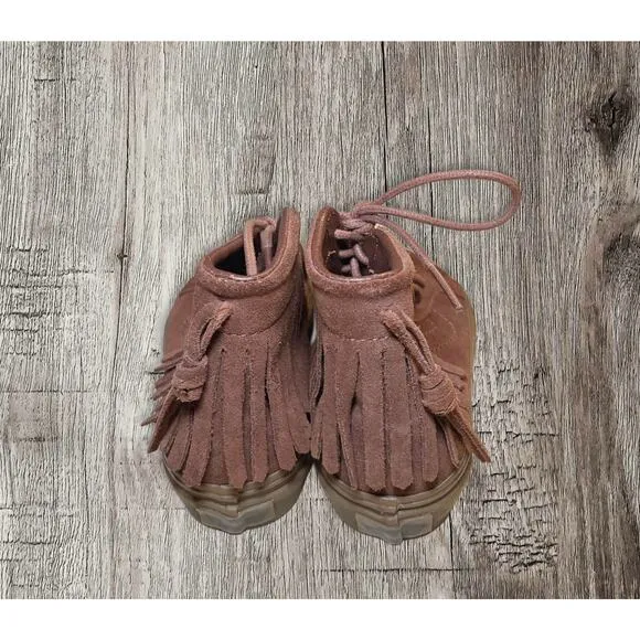 Vans brown suede kids shoes size 11