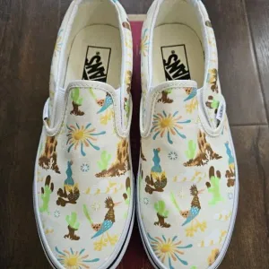 vans classic slip on get outdoors marshmallow men size 10.5