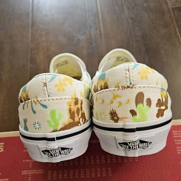 vans classic slip on get outdoors marshmallow men size 10.5