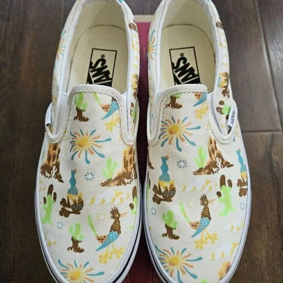 vans classic slip on get outdoors marshmallow men size 10.5