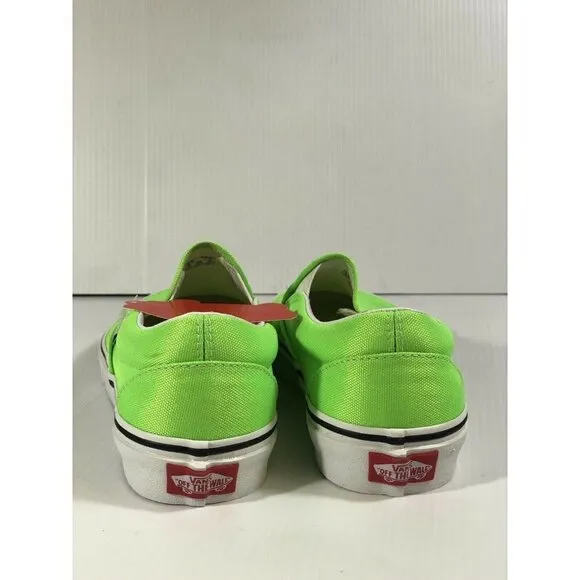 Vans Classic Slip On Neon Green Gecko/White Shoes