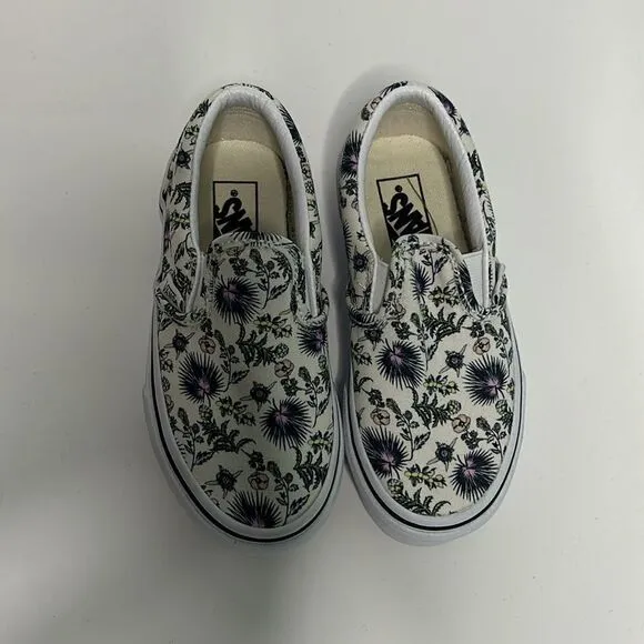 Vans Classic Slip On Shoes (paradise floral true white/true white) NWOB