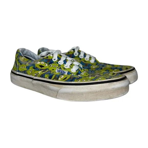 Vans Disney Toy Story Aliens Green Canvas Sneakers Unisex Boy's Girl's 1.5