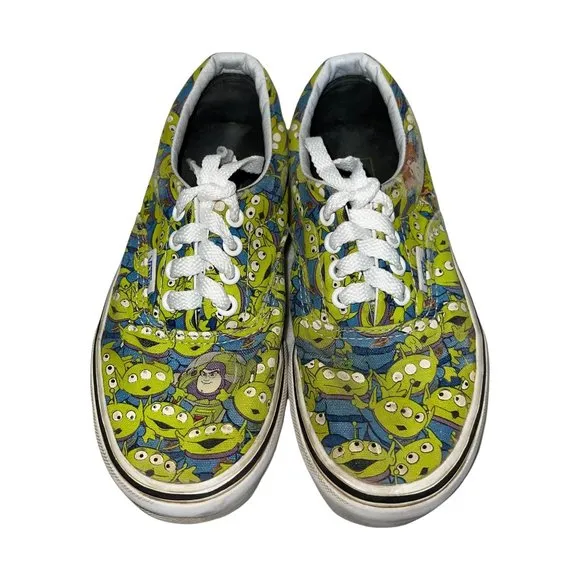 Vans Disney Toy Story Aliens Green Canvas Sneakers Unisex Boy's Girl's 1.5