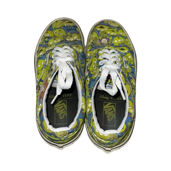 Vans Disney Toy Story Aliens Green Canvas Sneakers Unisex Boy's Girl's 1.5