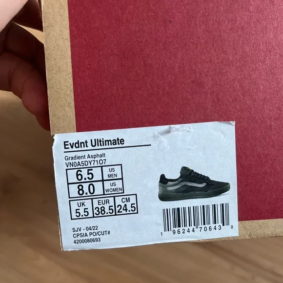 Vans  EVDNT Ultimate Waffle Shoes Black VN0A5DY71O7 Women 8.0 US
