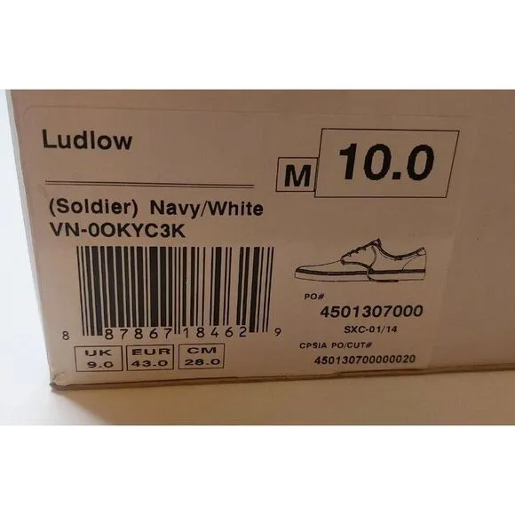 VANS MEN LUDLOW FASHION SNEAKERS‎ M-12 Soliders SIZE 10 SPECIAL EDITION #508