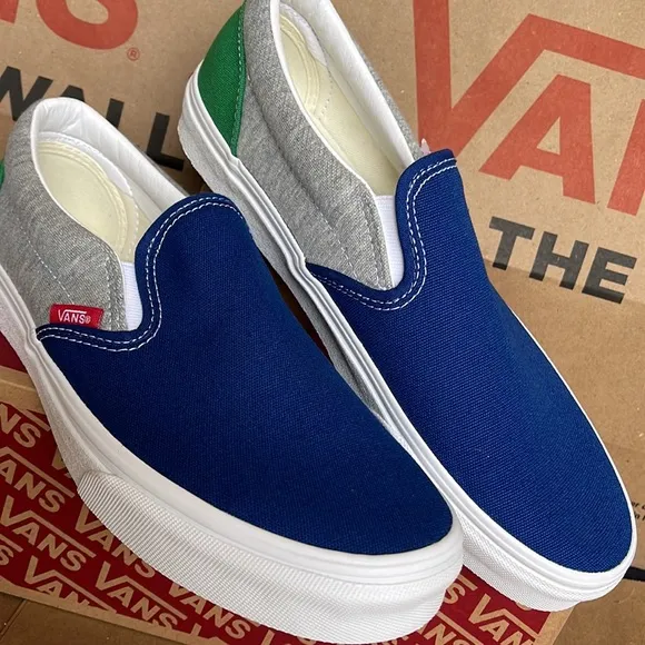 Vans Men’s Classic Slip On Vans Coastal Grey/True White sneakers