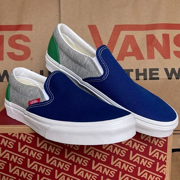 Vans Men’s Classic Slip On Vans Coastal Grey/True White sneakers