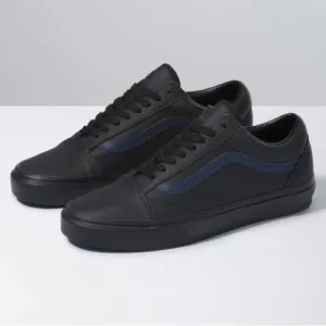 Vans Men's leather Black and Blue Sneakers