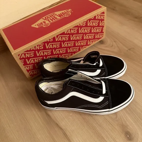 Vans Old School Skool Black White Classic Shoes Suede Canvas Upper M 5.5 W 7