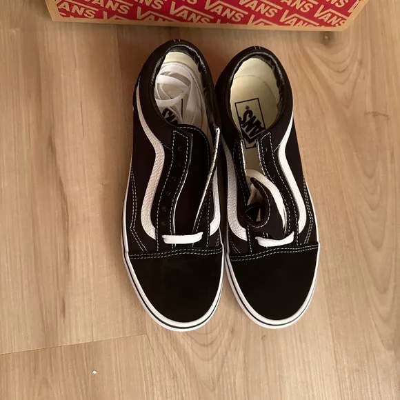Vans Old School Skool Black White Classic Shoes Suede Canvas Upper M 5.5 W 7