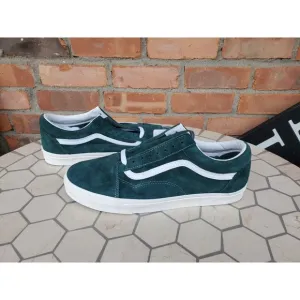 Vans Old Skool Pig Suede  Men's Size 10 Jungle White Green VN0A4U3B2T4 Rare