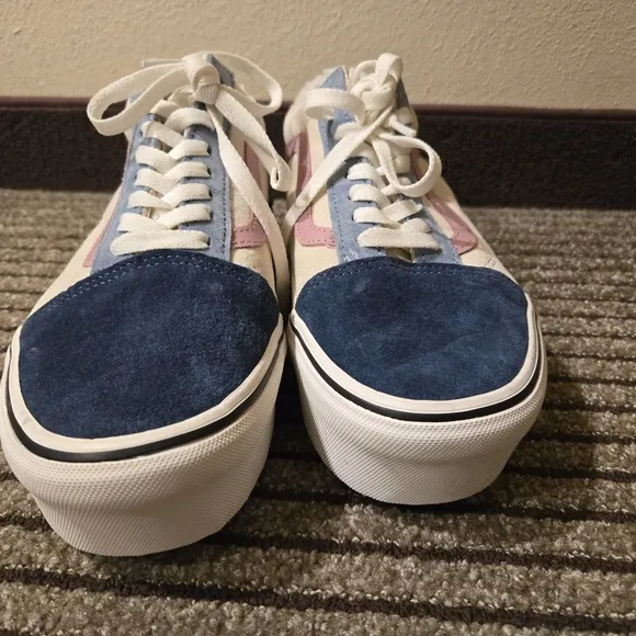 Vans Old Skool Stacked Pig Suede Sherpa multicolor shoes mens 8.5 womens 10