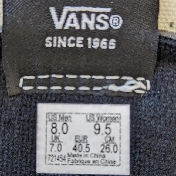 Vans SK8-Hi Bolt Liquify Black Geometric Blue Casual Fashion Sneakers Women 9.5