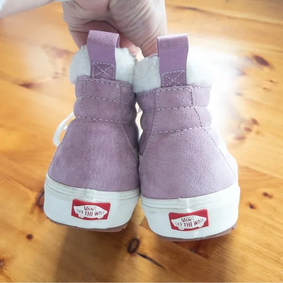 Vans Sk8-Hi MTE Suede Sherpa Lilas Lace Up Sneakers
