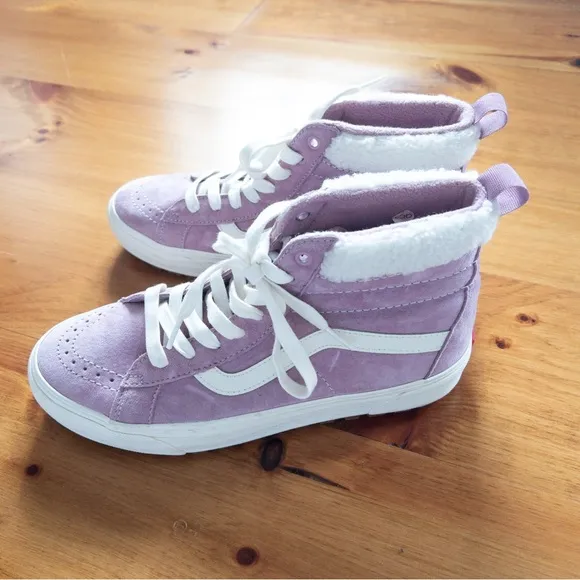 Vans Sk8-Hi MTE Suede Sherpa Lilas Lace Up Sneakers