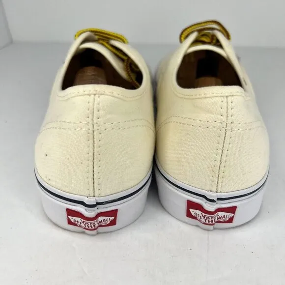 Vans Unisex 721356 Ivory Lace Up Low Top Canvas Size 10.5M 12W Casual Shoes
