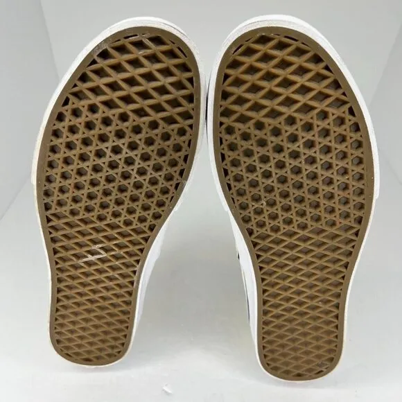 Vans Unisex 721356 Ivory Lace Up Low Top Canvas Size 10.5M 12W Casual Shoes
