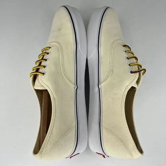 Vans Unisex 721356 Ivory Lace Up Low Top Canvas Size 10.5M 12W Casual Shoes
