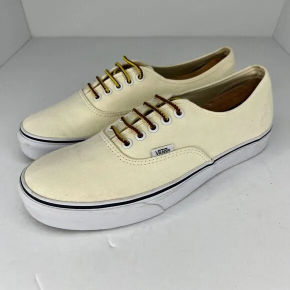 Vans Unisex 721356 Ivory Lace Up Low Top Canvas Size 10.5M 12W Casual Shoes