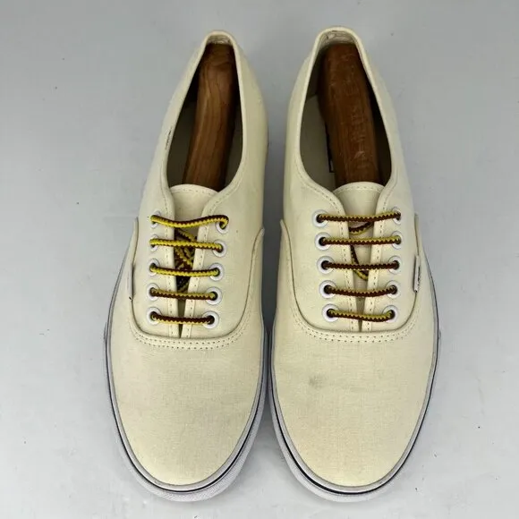 Vans Unisex 721356 Ivory Lace Up Low Top Canvas Size 10.5M 12W Casual Shoes