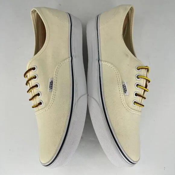 Vans Unisex 721356 Ivory Lace Up Low Top Canvas Size 10.5M 12W Casual Shoes