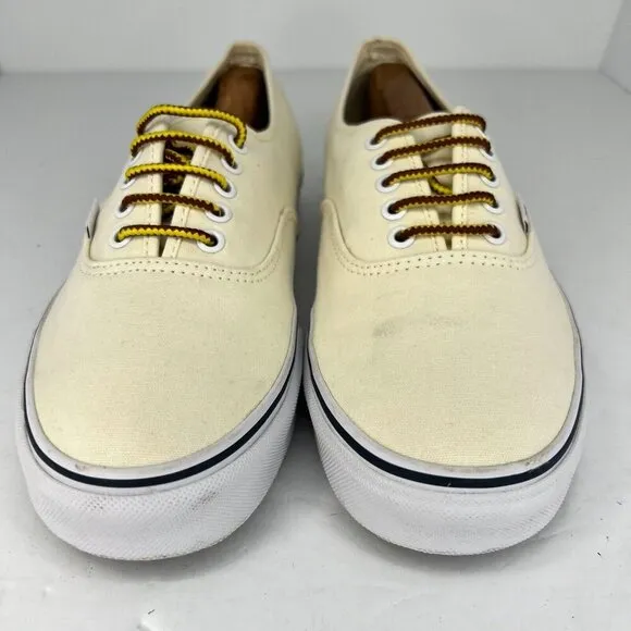 Vans Unisex 721356 Ivory Lace Up Low Top Canvas Size 10.5M 12W Casual Shoes