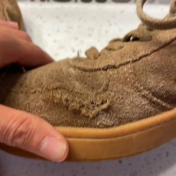 VEJA mens brown suede tennis shoes