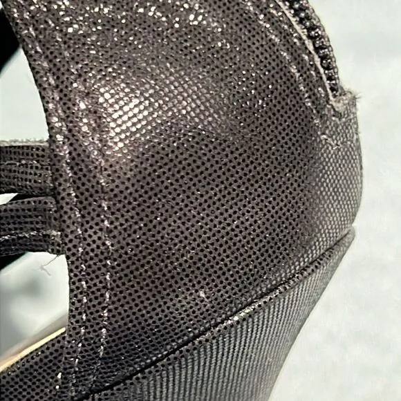 Vernon Black Sparkly Leather Gladiator high heels Size 9    B55