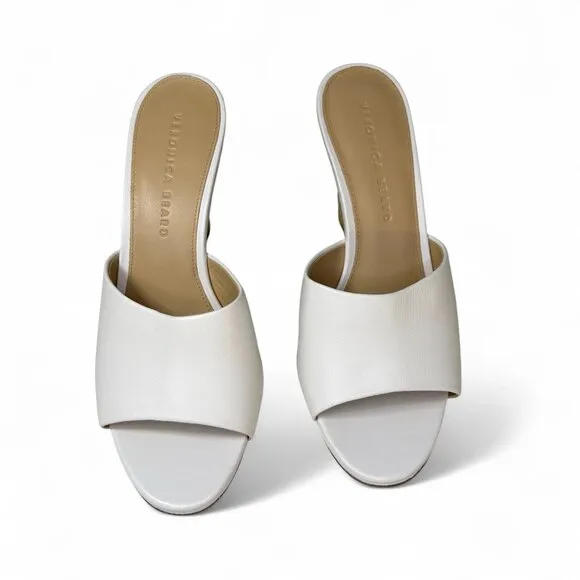Veronica Beard Women's White Dali Single Cork Wedge Sandals 7.5 WNOB