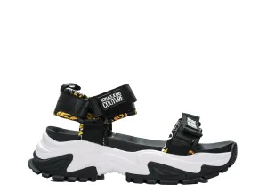 Versace Jeans Women's Black Sandals 74VA3SVD - 40% OFF