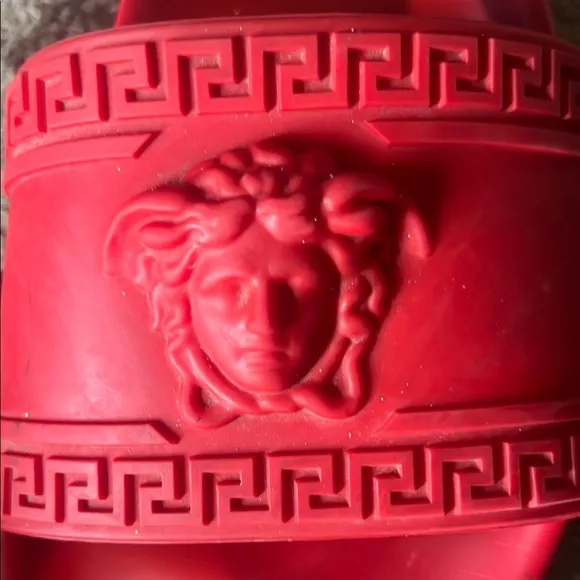 Versace Red Slide Sandals