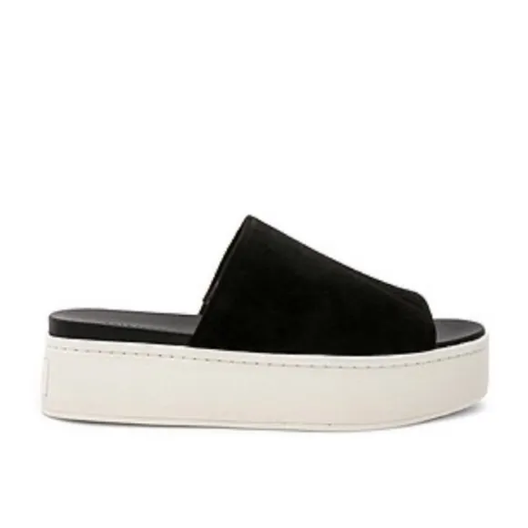 Vince Black and White Platform Sandals