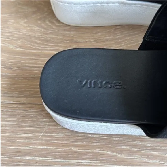 Vince Black and White Platform Sandals