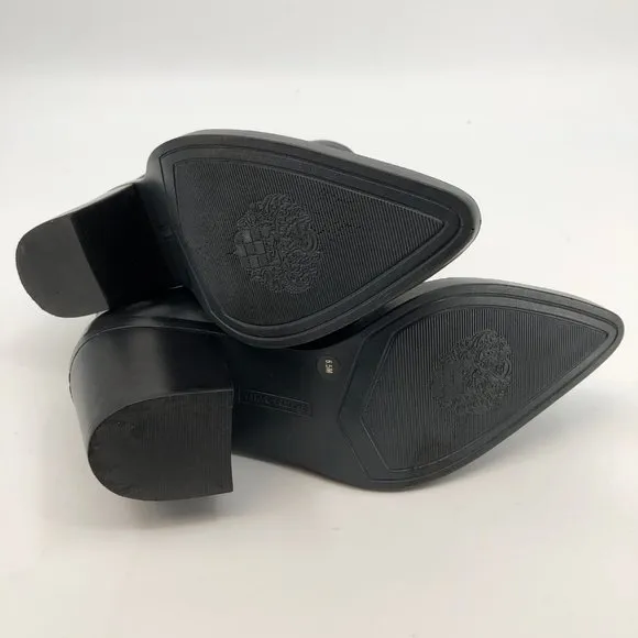 Vince Camuto Black Leather Ankle Boots &amp; Booties | Made in Brazil
