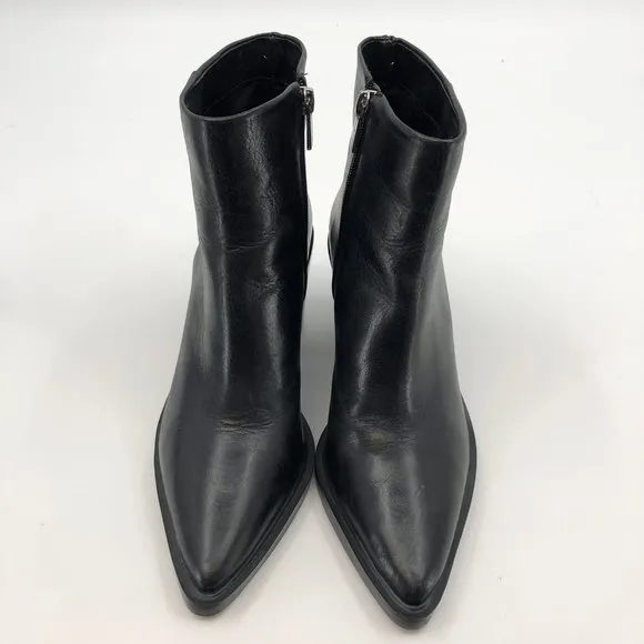 Vince Camuto Black Leather Ankle Boots &amp; Booties | Made in Brazil