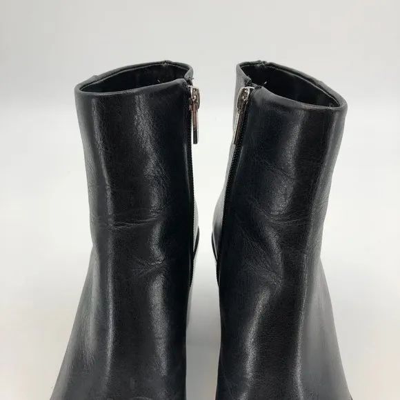 Vince Camuto Black Leather Ankle Boots &amp; Booties | Made in Brazil