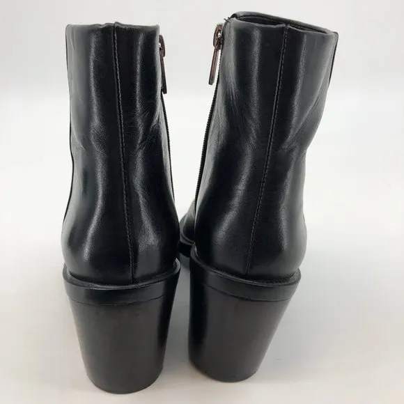 Vince Camuto Black Leather Ankle Boots &amp; Booties | Made in Brazil