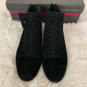 Vince Camuto Black Suede Ankle Boots