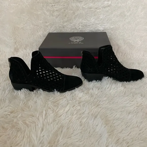 Vince Camuto Black Suede Ankle Boots
