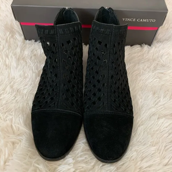 Vince Camuto Black Suede Ankle Boots