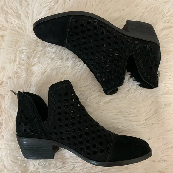 Vince Camuto Black Suede Ankle Boots