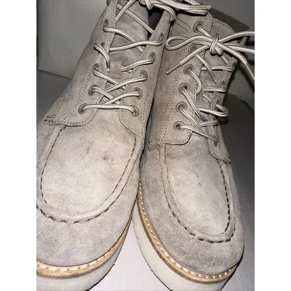 VINCE Finley Suede Platform Lace-up Booties Apx 8.5