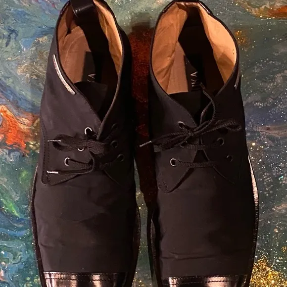 Vintage 2 lots NOUCHKA MADE IN ITALY Men's Black/BROWN Leather Shoes size 45